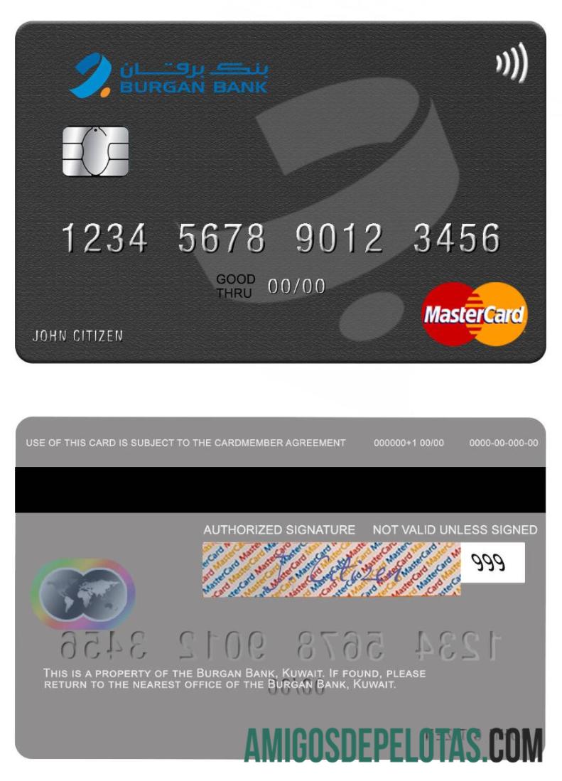 Kuwait Burgan Bank Mastercard download for verification